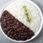 chipotle black beans served with rice