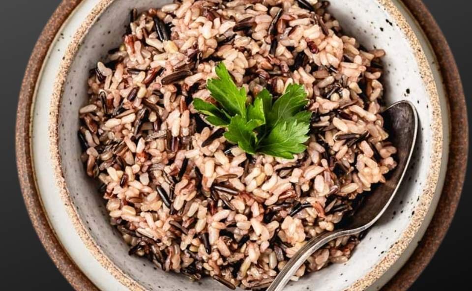 wild rice served in a plate wild rice served in a plate